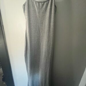 Elegant Gray Sleeveless Dress